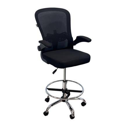 Silla Alta Nextep Descansa brazos Ajustable con Reposapiés color Negro Ajustable Diseño con soporte Lumbar Ajustable - Silla Alta Nextep Descansa brazos Ajustable con Reposapiés color Negro Ajustable Diseño con soporte Lumbar Ajustable -